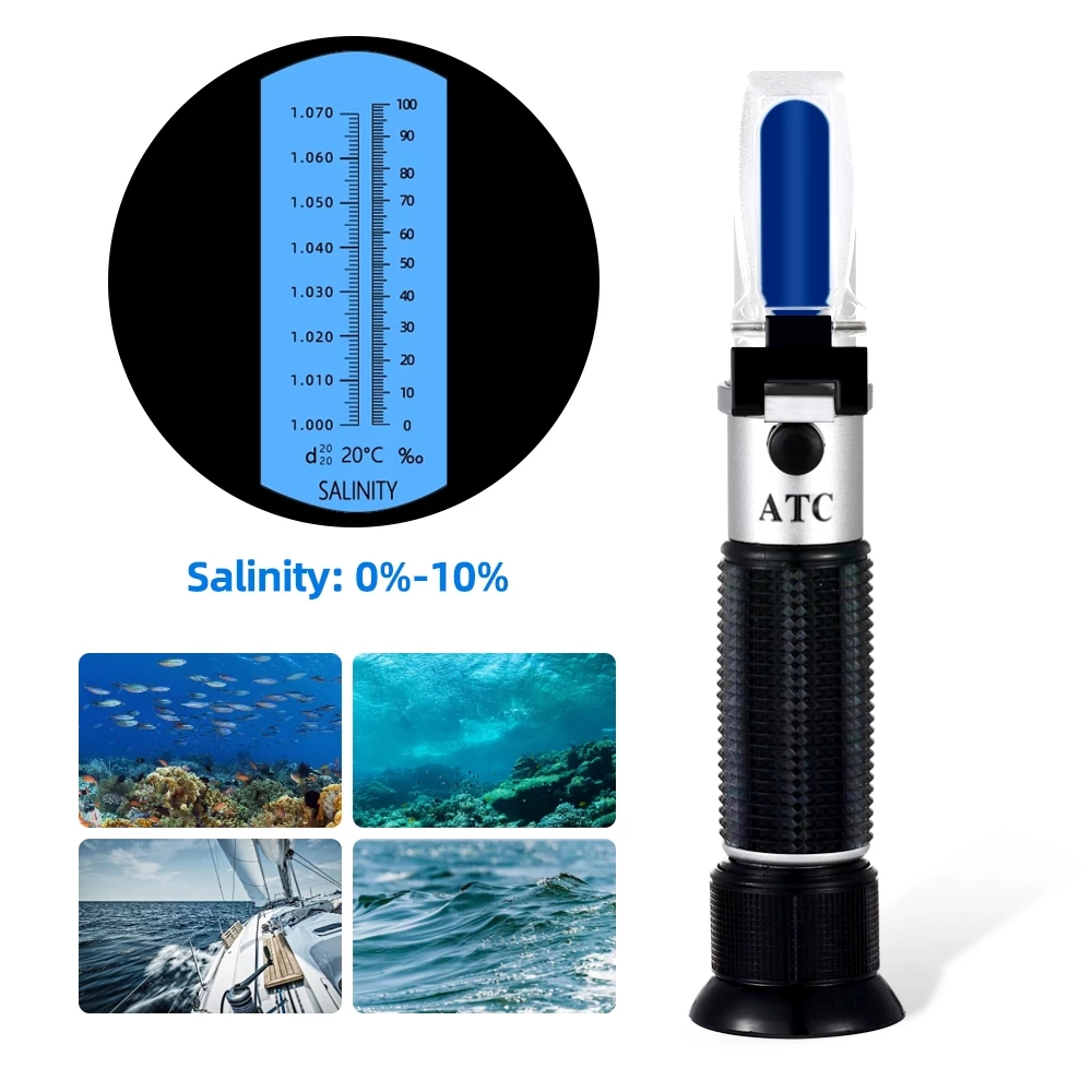 Рефрактометр солености 0-10% 1 – обзор и цена Aquarium Marine Salt